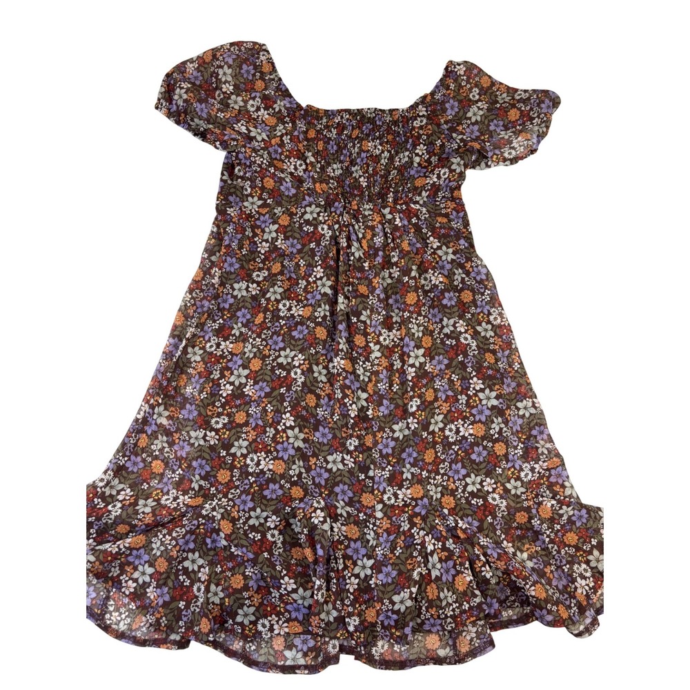 NWT Franki by Francesca's Floral Puff Sleeve Dress Youth 14 - Picture 5 of 7